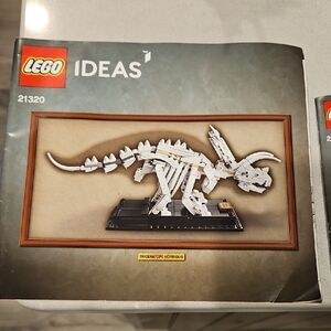 LEGO Ideas Triceratops Fossil Model in White